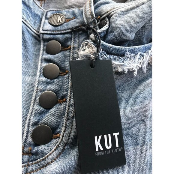 Kut From The Kloth Medium Wash “Reese Ankle Straight Leg" Blue Jeans Size 0 NWT! - Picture 11 of 12